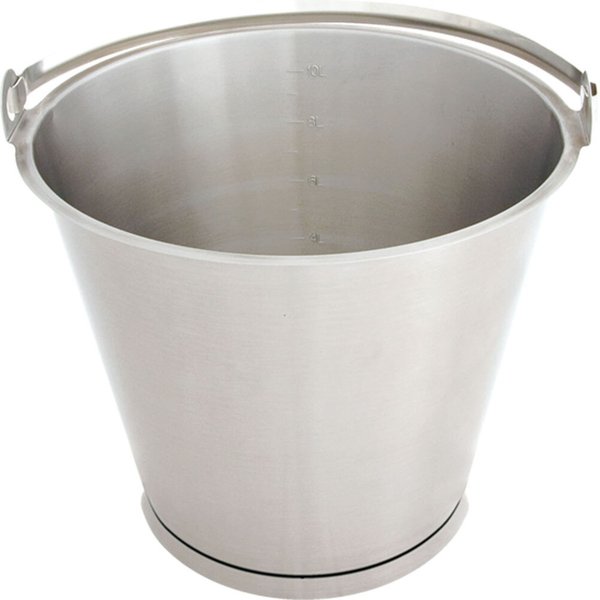 Stalgast Secchio in acciaio inox, con base, graduato, impilabile; 10000 ml, 27.5x28.5 cm (ØxH); argento