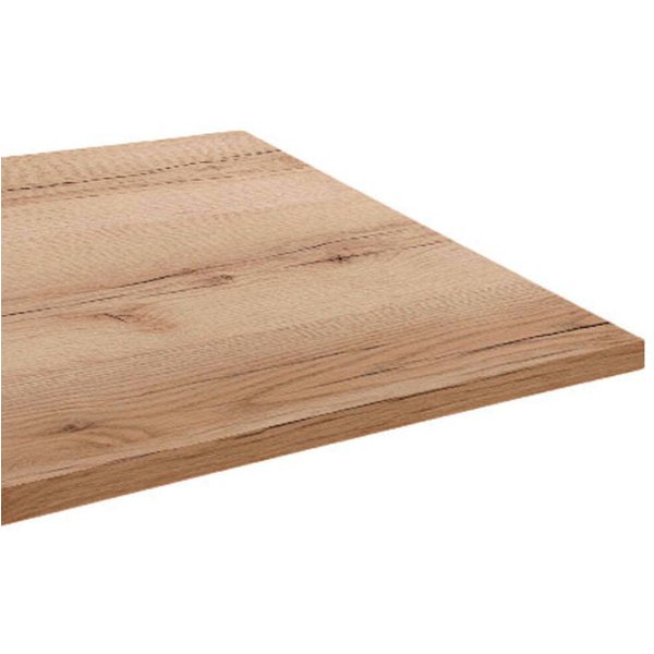 Piano tavolo rettangolare, laminato legno RestooTab; 160x80 cm (LxL); quercia/naturale; rettangolare