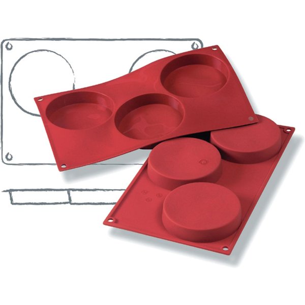 Schneider Stampo in silicone per biscotti; 140 ml, 30x17.5x10.3x2 cm (LxLxØxH); rosso
