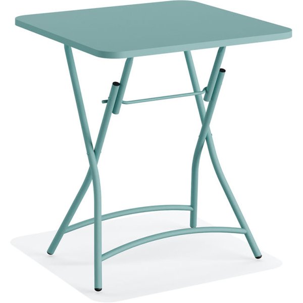 Table pliante en métal Breeze Feros; 60x60x74 cm (LxlxH); bleu