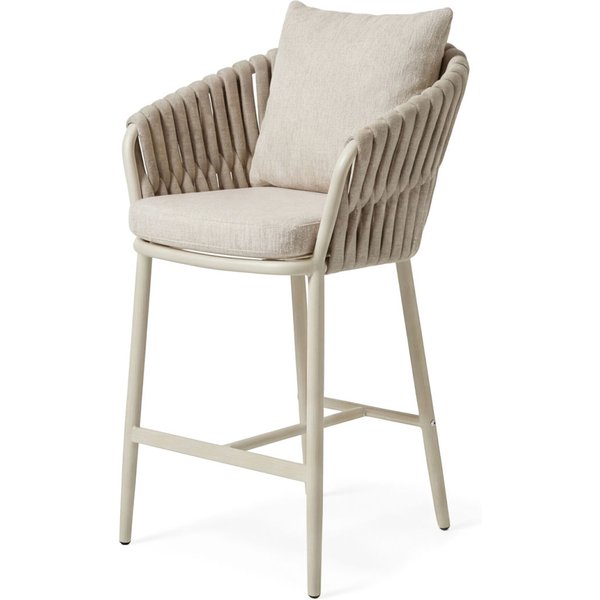 Tabouret de bar extérieur Torino Barths; 61x65x109 cm (lxPxH); sable; 4 pièce(s) / Lot