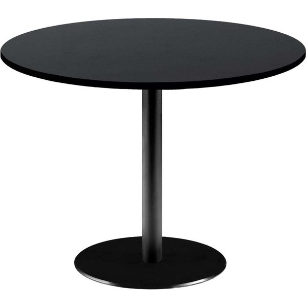 Tavolo Rome XL rotondo - laminato tinta unita RestooTab; 75x120 cm (HxØ); Piano tavolo nero, struttura nero; rotonda