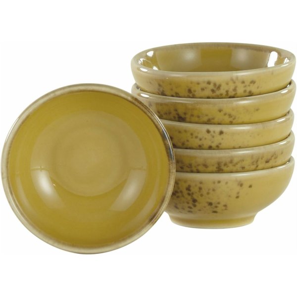 Collezione Natura - Ciotola di soia da 6 pezzi CreaTable; 40 ml, 8x3 cm (ØxH); giallo; rotonda; 6 pz. / Pacco
