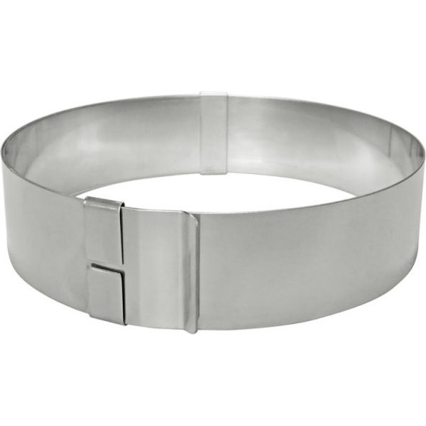 Schneider Anello per torte regolabile da 18 a 30 cm; 5 cm (H); acciaio inox