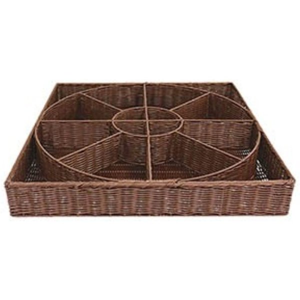 Présentoir Rueda 16 compartiments 80x80x12 cm Prolinea; 80x12 cm (lxH); brun; 4 pièce(s) / Lot