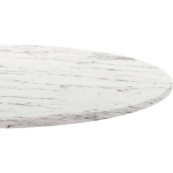 Piano tavolo rotondo, decoro in marmo RestooTab; 120x120 cm (LxL); bianco/grigio pietra/marmorizzato; rotonda