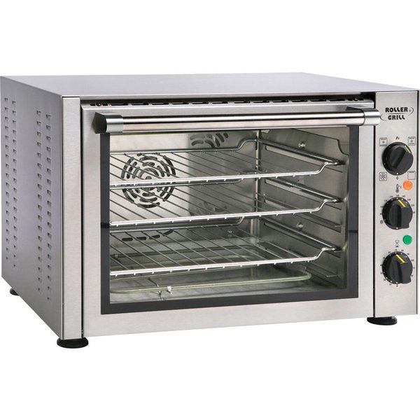 Roller Grill Forno a convezione ROLLER GRILL, tecnologia turbo al quarzo, cinque funzioni, dimensioni 550 x 550 x 335 mm (LxPxA); 55x35.5 cm (LxH); argento