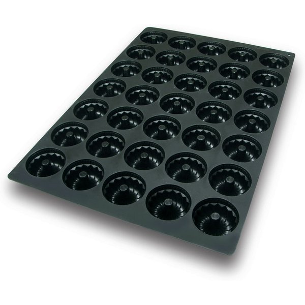 Schneider Moule à kouglof en silicone; 8 cl, 60x40x6x3 cm (LxlxØxH); noir
