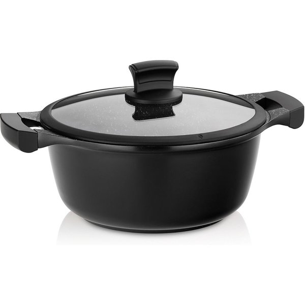kela Cocotte Stella Nova en fonte d'aluminium; 24x11 cm (ØxH); noir; rond(e)
