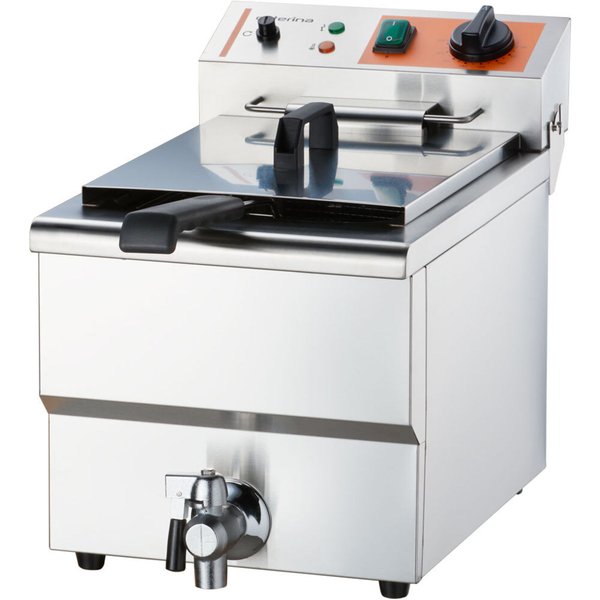 Caterina Friggitrice CATERINA con rubinetto di scarico e zona fredda, acciaio inox, elettrica; 10000 ml, 30x51x39 cm (LxPxH); argento