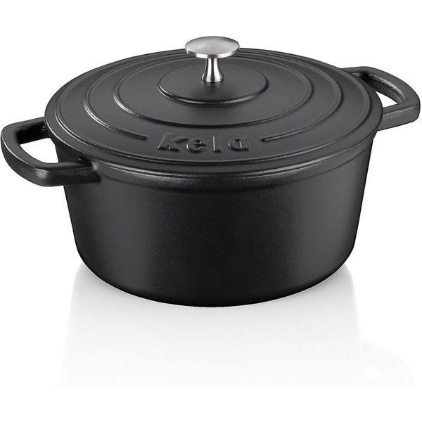 kela Cocotte Calido en fonte; 3.8 l, 24x12 cm (ØxH); noir; rond(e)