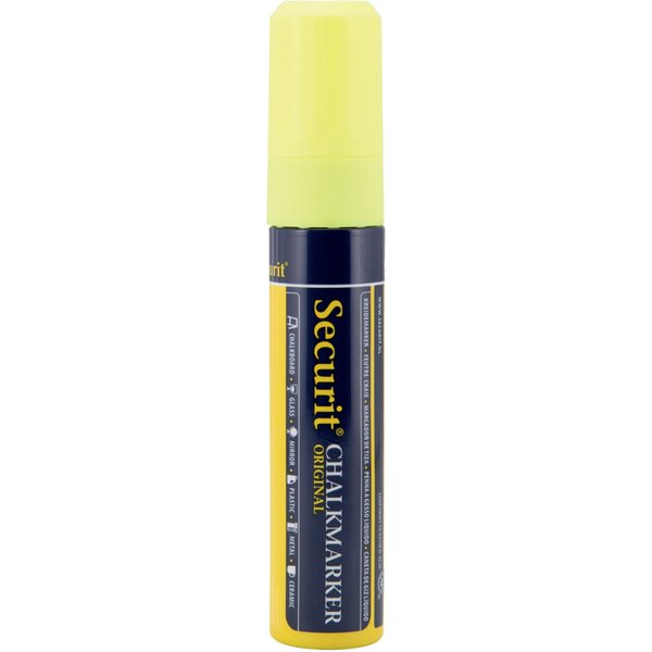 Pennarello a gesso liquido Punta rettangolare 7-15mm Securit; 2.7 cm (L), lunghezza carattere 27 mm; giallo