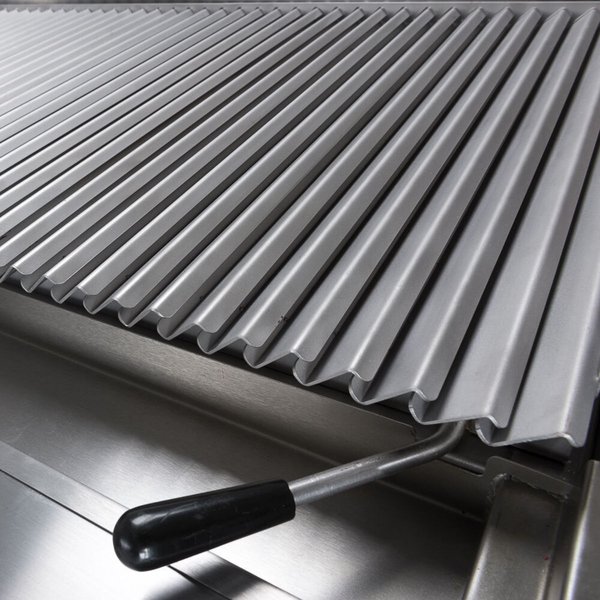 S-grill (pesce) per griglia in pietra lavica Stalgast; 80 cm (L); argento