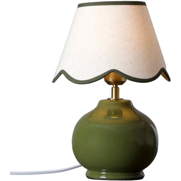 PR Home Lampada da tavolo Nell; 34x23x34 cm (LxLxH); verde