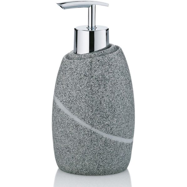 Distributeur de savon Talus, polyrésine kela; 0.3 l, 7.5x16x7.5 cm (lxHxP); gris; rond(e)