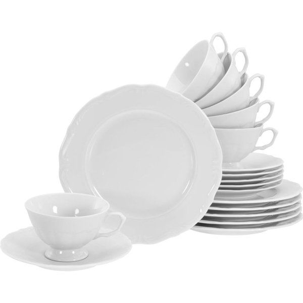 Maria Theresia - Servizio da caffè da 18 pezzi CreaTable; bianco