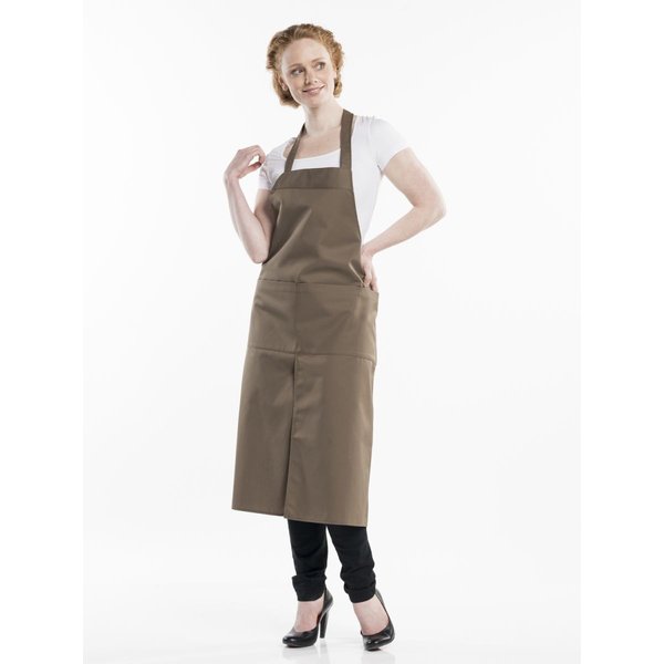Chaud Devant Tablier à bavette 4-Poches Taupe l75 - l100 cm; 100x75 cm (Lxl); taupe