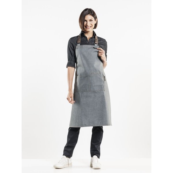 Tablier à bavette Forene Grey Denim l70 - L90 cm Chaud Devant; 90x70 cm (Lxl); gris