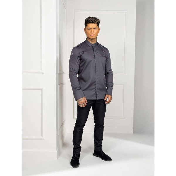 Le Nouveau Chef Veste de cuisine homme Alain couleur; Taille M; gris foncé