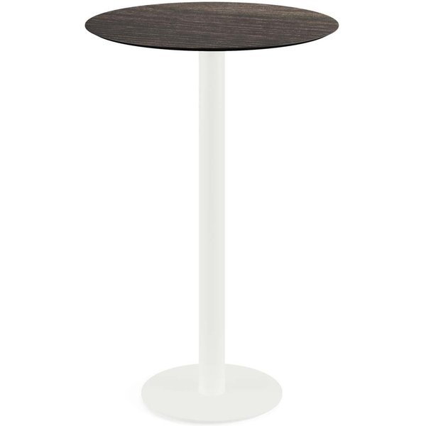 Feros Mange-debout Urban Ø70 cm, piètement blanc; 109.2x70 cm (HxØ); brun foncé; rond(e)