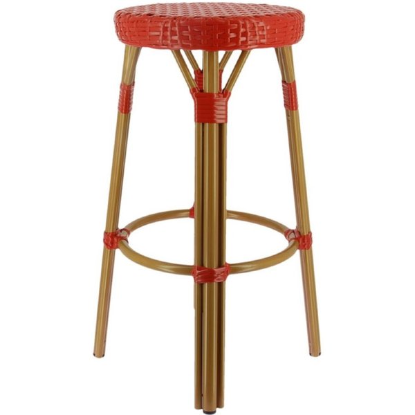 Ligne CHR Tabouret de bar Sedia; 37x37x75 cm (lxPxH); rouge
