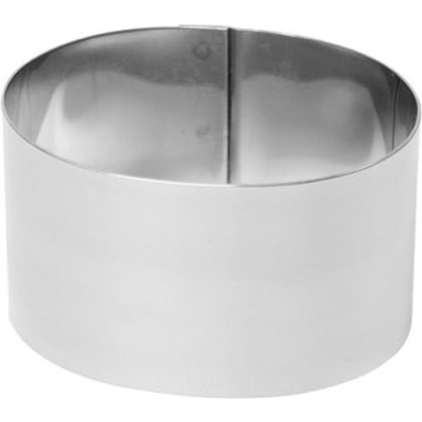Schneider Cercle à gâteaux et entremets ovale; 7.4x5.6x4.5 cm (LxlxH); inox