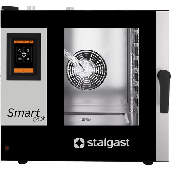 Stalgast Forno a vapore combinato, SmartCook, touchscreen, gas, 7xgastronorm2/1, 20 kW; 79x85 cm (LxH); nero/argento