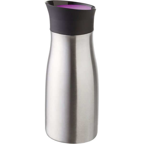 helios tazza to-go Click'N'Drink ; 400 ml, 7.5x19.5 cm (ØxH); mora/acciaio inox