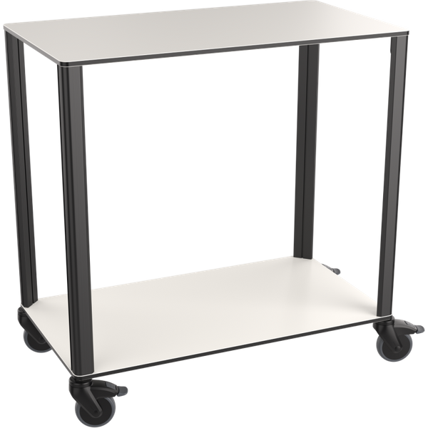 Carrello di servizio elegante Nero QUATRO; 90x51x92 cm (LxPxH); bianco