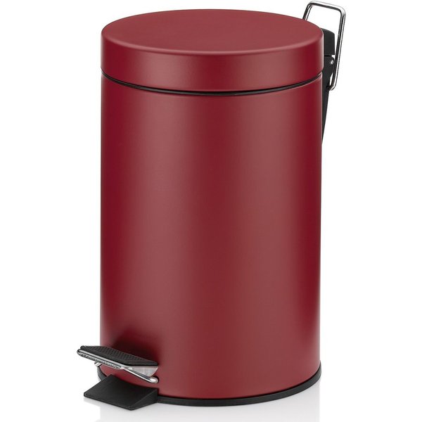 kela Poubelle à pédale Monaco ; 300 cl, 17x26 cm (ØxH); rouge foncé