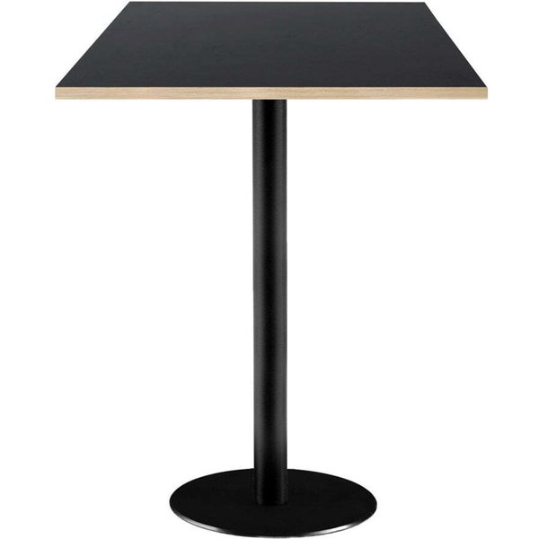 Tavolo alto Rome quadrato - laminato tinta unita RestooTab; 60x60x113 cm (LxLxH); Piano tavolo nero, struttura nero; quadrata