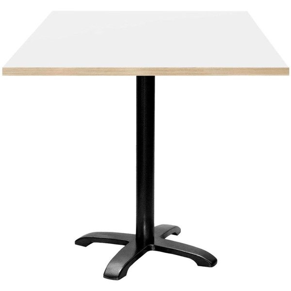Tavolo Bazila quadrato - laminato tinta unita RestooTab; 70x70x74 cm (LxLxH); Piano tavolo bianco, struttura nero; quadrata