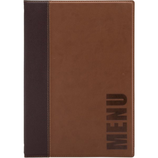 Carte A4 Trendy - Noir - Simili-cuir - 4 vues Securit; 24x34 cm (lxH); beige