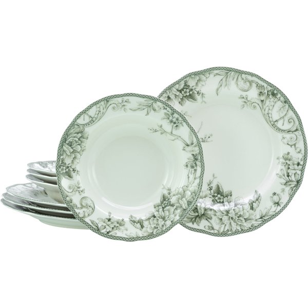 Adelaide - Servizio da tavola 8 pezzi CreaTable; verde; 8 pz. / pz.