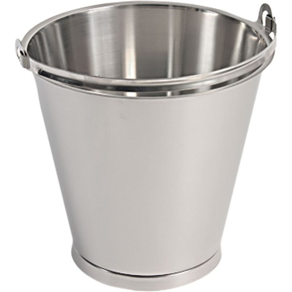 Secchio in acciaio inox PREMIUM, con base, graduato, 15 litri Linden; 15000 ml, 30.5x33 cm (ØxH); argento