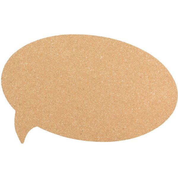 Tableau mural en liège - bulle message - kit de fixation inclus Securit; 44x28 cm (lxH); beige