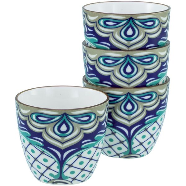 Aladin - Set di 4 tazze da caffè CreaTable; 400 ml, 10x10x10x9 cm (LxLxØxH); petrolio; 4 pz. / Pacco
