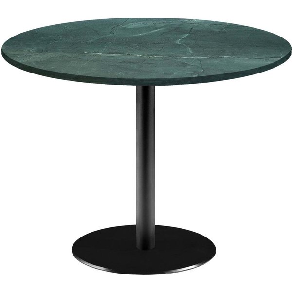 Table Rome XL ronde - décors pierres RestooTab; 75x120 cm (HxØ); vert foncé/marbré; rond(e)