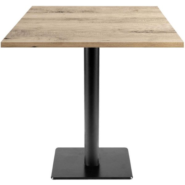 Tavolo Milano-T quadrato - laminato legno & tinta unita RestooTab; 70x70x75 cm (LxLxH); quercia/naturale; quadrata