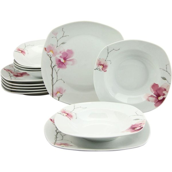 Amelie Aiko - servizio da tavola 12 pezzi CreaTable; bianco