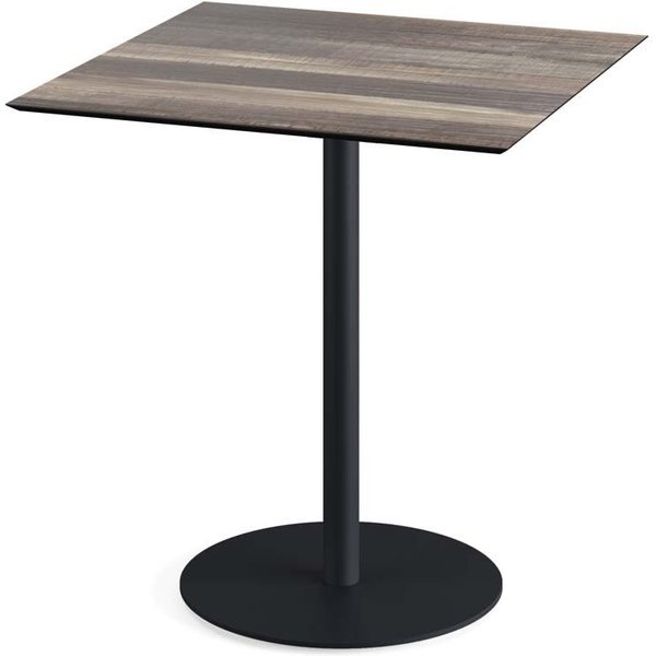 Table Urban 70x70 cm, piètement noir Feros; 70x70x73.2 cm (LxlxH); brun clair; carré(e)