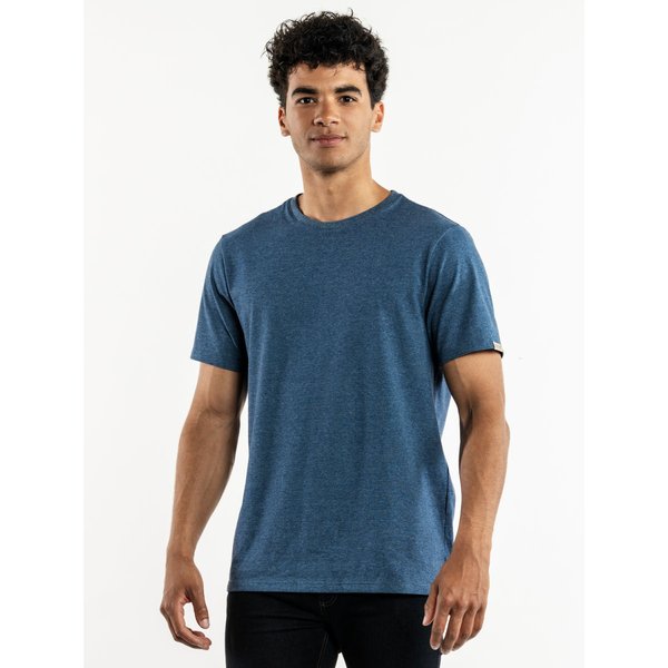 Chaud Devant T-shirt Ronda Blue Melee; Taille M; bleu chiné