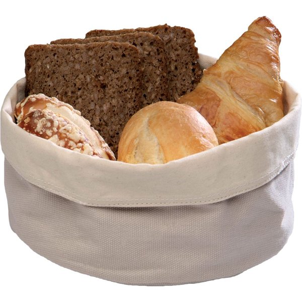 Cestino pane in stoffa APS; 17x8 cm (ØxH); beige; rotonda