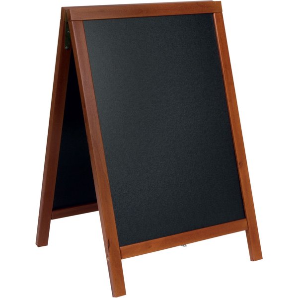 Stop trottoir Deluxe - finition hévéa laqué - 55x85cm Securit; 54.5x85 cm (lxH); chêne teinté brun