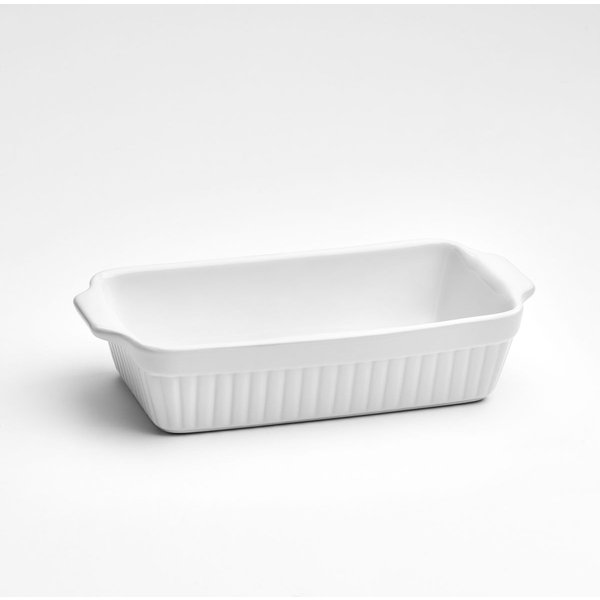 12x van Well Plat à gratin rainuré 30 x 16 x 6,5 cm; 265 cl, 30x16x6.5 cm (LxlxH); blanc; rectangulaire; 12 pièce(s) / Lot