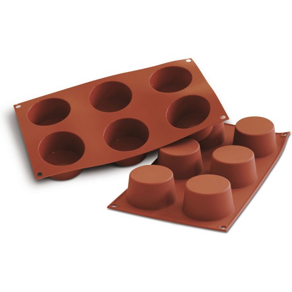 Schneider Moule à muffin en silicone; 11.9 cl, 30x17.5x6.8x3.8 cm (LxlxØxH); rouge; rectangulaire