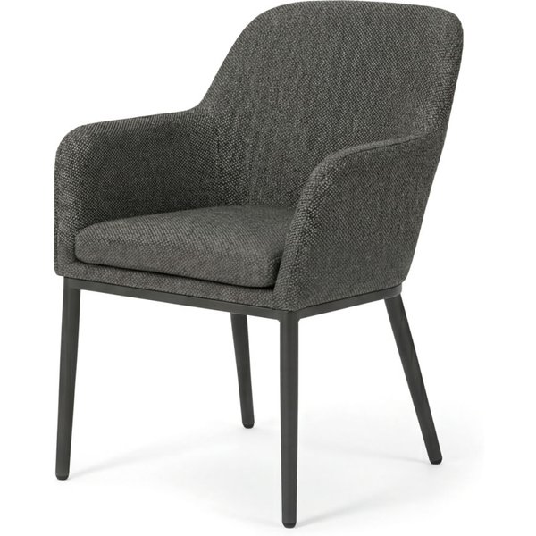 Chaise extérieure avec accoudoirs Belfort Barths; 53x53x86 cm (lxPxH); Assise gris, Structure gris; 2 pièce(s) / Lot