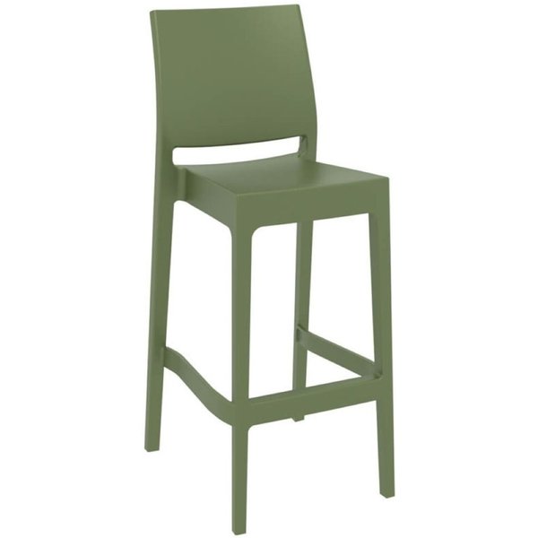 Chaise de bar Inca Ligne CHR; 51x41x108 cm (lxPxH); vert; 4 pièce(s) / Lot