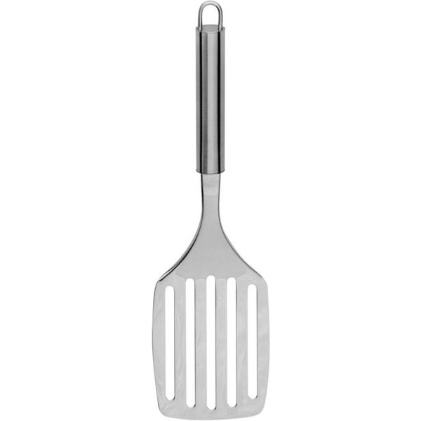 Stalgast Spatola con scanalatura, manico rotondo, lunghezza 32 cm; 32 cm (L); argento