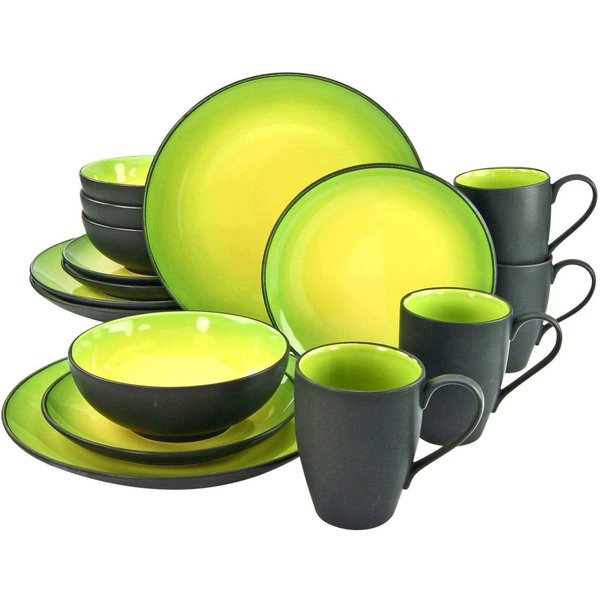 VERDE CALDO - Servizio da 16 pezzi CreaTable; verde